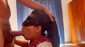 Horny Latina Student Sucks and Gets Cumshot