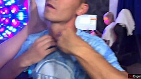 Wife takes on two guys at home party while cuckold husband watches in humiliation