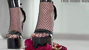 hey petite girl, why are you crushing fruits with those high heels for hot footfetish?