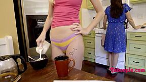 wife rests quietly but step dad sneaks in for taboo pie