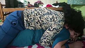 desi couple shares sweet romance with passionate kisses and embraces in their bedroom