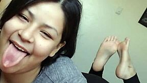 She gives a Native American blowjob with big tits and cum in mouth, swallowing every drop from his huge cock.