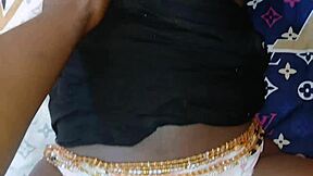 sexy black petite teen 18+ rides huge cock roughly!