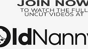 blonde granny gets bent over and fucked doggystyle by horny man in kitchen