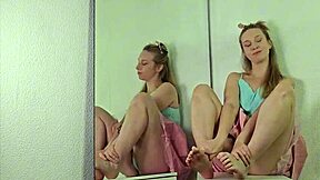 feet week alice klay playing with orange slime