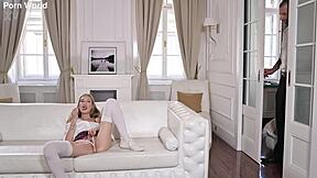 Tiffany Tatum in Cosplay Licks Cum After Deep Anal and Pussy Ride with Brunette Cowgirl Action