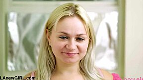 Wow, stunning teen 18+ blonde model takes a sensual bath after photoshoot!