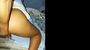 I went up to talk about food and found her with half-covered ass so I covered it fully with mine.