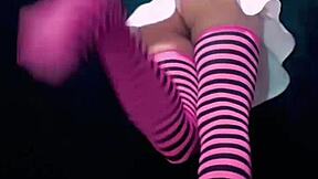 Bonneyuwu drinks her own pee from frasco in cute homemade blonde pantyhose fun