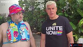 I watch Chloe Temple take double vaginal creampies in threesome with Khloe Kapri during bedroom fucking