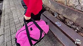 Sex for money with razy latina girl fucking stranger