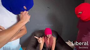 so this cuckold boyfriend let his petite redhead girlfriend do a casting interview with swingers for homemade porn