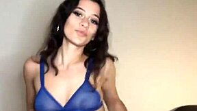 fit teen nadia diamo models lingerie with heels in solo striptease session