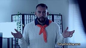 Velma's Big Tits Bounce Wildly While Riding Huge Cock in Cosplay Outfit. Curvy Teen Enjoys Hardcore Action with Glasses On!