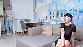 marido watches esposa get double penetration from three young guys with huge culo and rough sex