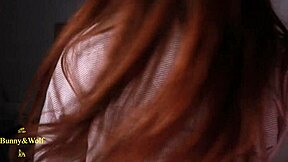 Brunette teen bends over for rough doggystyle fucking from redhead lesbian with wet pussy fingering and moaning