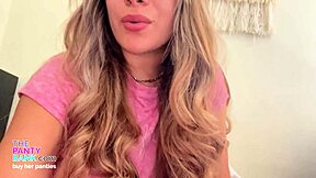 i uh, pretty latina teen, like 18+, masturbating with dildo bent over, giving joi about used panties