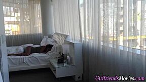 pov ebony teen 18+ager lez - wanna see black babe fingering in homemade masturbation with petite friend?