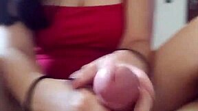 during recording break i filmed debora prado having fun jerking my big cock for video post