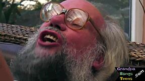 Young Beauty Rides Old Dude's Cock in Wild Cowgirl Action