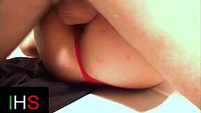 Beautiful brunette in leotard feels so good getting fucked hard in her ass with passion