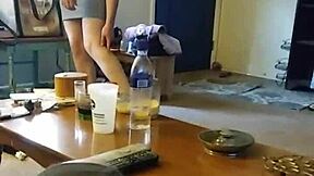 Cute little 18+ blonde lotions up in front of the camera like a total candid voyeur moment