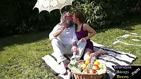 Young Beauty Rides Old Dude's Cock in Wild Cowgirl Action