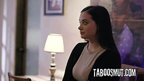 Step-family vacation turns wild with Gia Paige, Avi Love, and Silvia Saige in threesome.