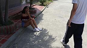 hermanastro visits to chat but convinces me to fuck while parents are in another room intense creampie in doggystyle and missionary