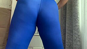 hot stepmom stretches with big tits and ass while handling monster cock in homemade missionary