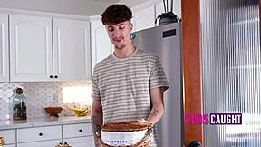 my step sis acts like a slutty snow white in heels and stockings when caught