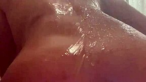 why is this fat ass getting so horny and wet in the shower for solo anal play?