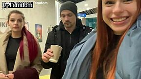 Oh My God Public Humiliation And Spitting From Petite Teen Princesses In Femdom Domination! Watch Slave Swallow Saliva In Outdoor Ffm Action!