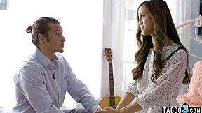 Innocent Kiss For Religious Asian Teen Alexia Anders Ends On Licking And Fucking Big Cock