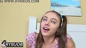 Rymjob Features Cute Babysitter Gia Derza With Pigtails And Natural Tits In First Time College Encounter Discussing Issues