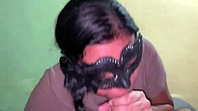 i'm a horny latina teen giving deepthroat blowjob with brackets being submissive in homemade reality slut adventures