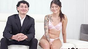 Hey, elegant Myke Jones totally enraptures curvy blonde Charlotte Mae with footjob, deepthroat, and oiled cowgirl riding 😍🍆 passionate scene ends in cumshot!