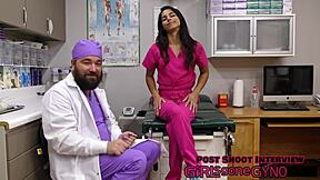 Neighbor teen Misty Addams explores first gyno with anal fingering