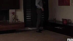 cute stepdaughter emily willis and her bff sami parker sneak in a sleepover movie night. then stepdad joins for a threesome, fucking both petite asian teens with blowjobs and pussy licking.