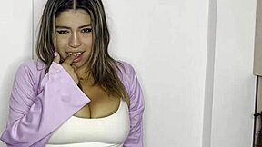 kelly kiss experiences her first porn video as a deep throat slut in latina casting session