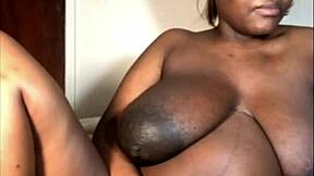 fat ass big boobs pregnant ebony babe rides dildo solo in homemade girlfriend style 😘