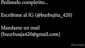 argentinian blonde with big tits in lingerie masturbates pussy solo using dildo in sexy pollerita de cuero