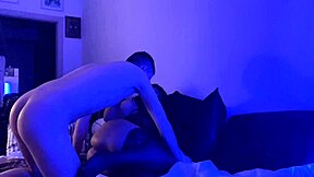 Homemade Lingerie Doggystyle with Big Cock Pounding Brunette Wife's Fake Tits!