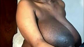 fat ass big boobs pregnant ebony babe rides dildo solo in homemade girlfriend style 😘