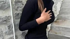 Oh wow, check this risky public flashing with 18yo teen model leading to intense pov creampie sex outdoors 😏