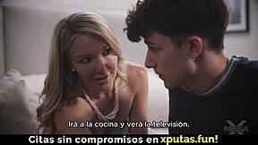 Hey, that cute blonde stepmom actually let me fuck her hard - with Spanish subs