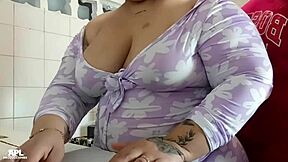 Hidden camera in kitchen captures stepson fucking me richly when we're home alone