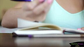 Stepdaughter's Small Tits Teased in Lesbian Oral Encounter