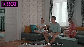 Matthew Meier Fucks Hot Milf in Bedroom Threesome With Blowjob Cum in Mouth and Pussy Licking While Step Son Shares Bed With Step Mom