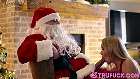 hey nikole nash and silvia saige, you're sitting on santa's lap